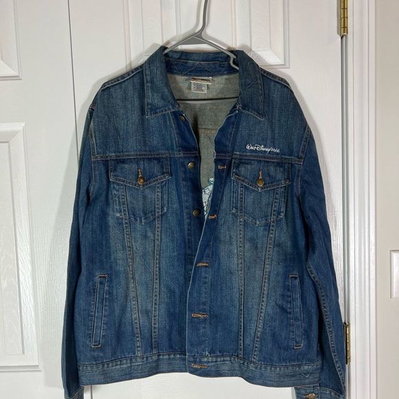 Disney Other - Vintage Walt Disney World Funtasia Men XL Mickey Mouse Denim Jean Jacket Parks